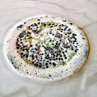 Salted Hake, Parsley Stems & Finnish Caviar in Buttermilk